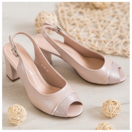 Sergio Leone Sandały Open Toe różowe 2