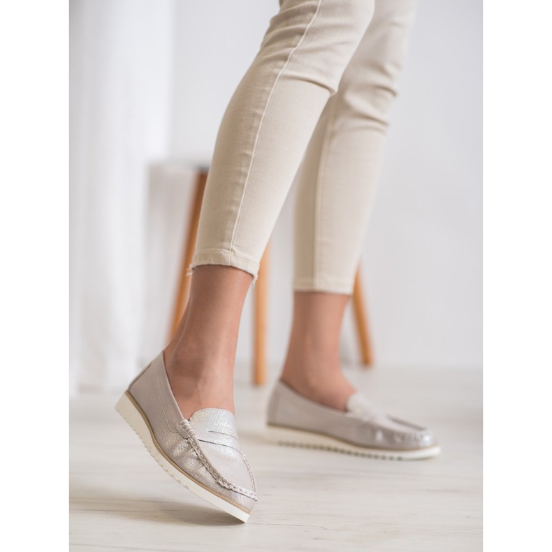 Sergio Leone Mokasyny Na Platformie beżowy 1