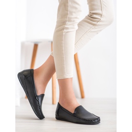 Primavera Mokasyny Z Eko Skóry czarne 2