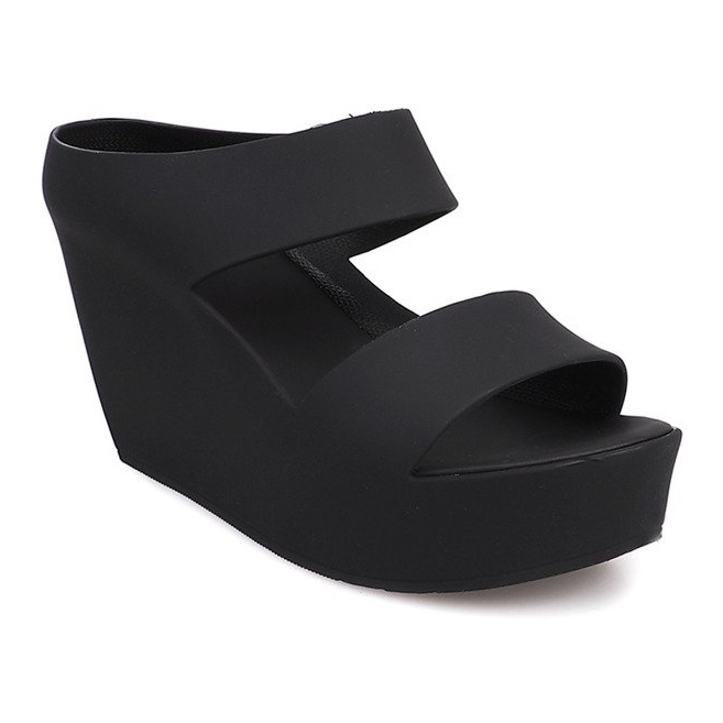 Meliski Na Koturnie Odkryte AE830 Czarny czarne 1