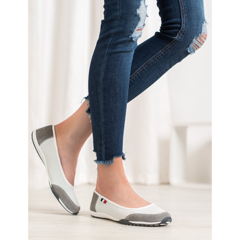 Filippo Sportowe Baleriny białe 2