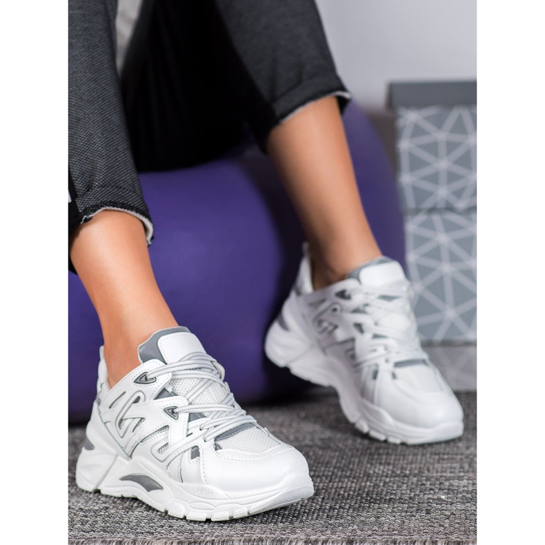 Small Swan Pohodlné Sneakersy Z Eko Kůže szare 1