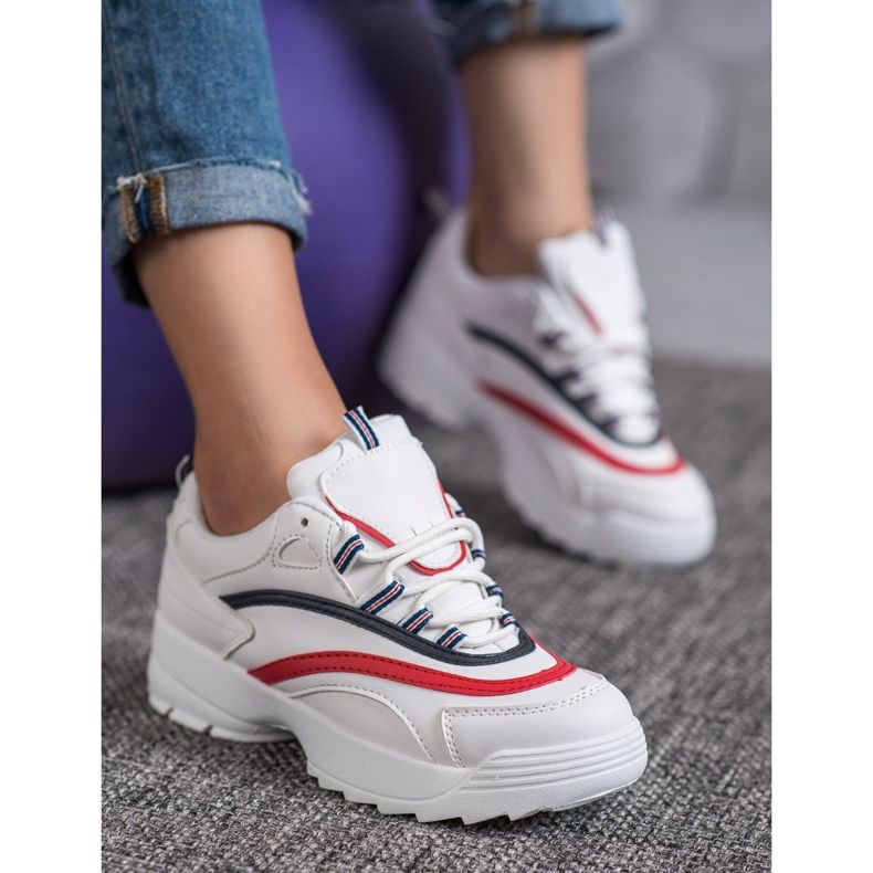 Weide Modne Buty Na Platformie białe 1