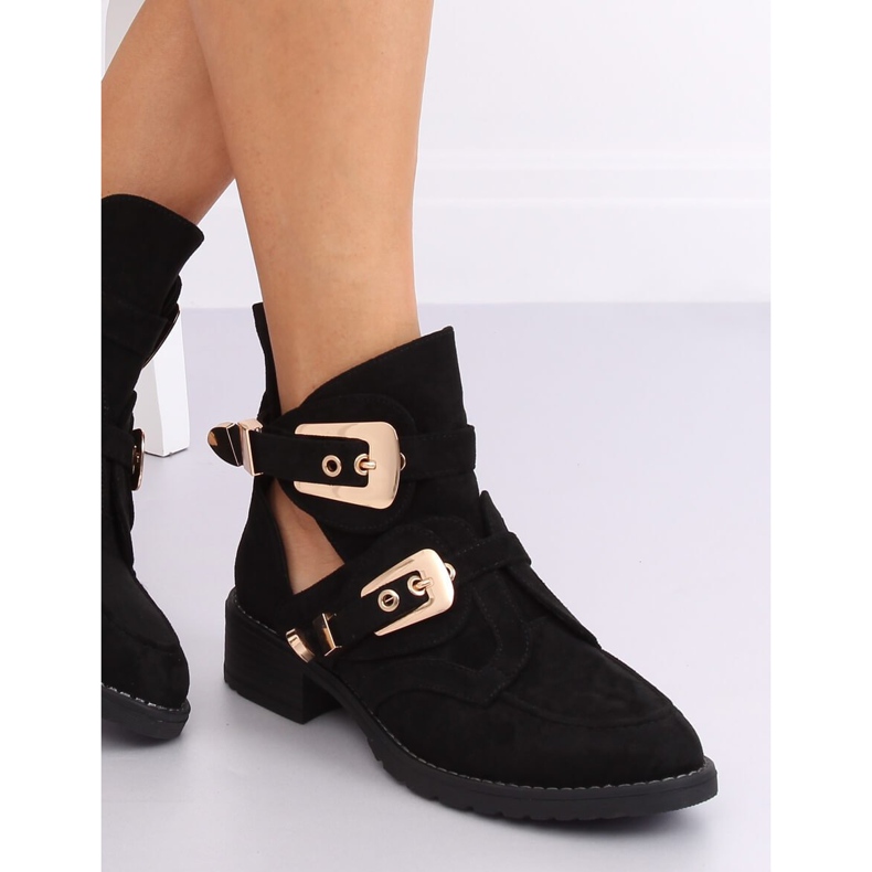 Botki cut out czarne ZE01P Black 2