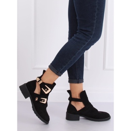 Botki cut out czarne ZE01P Black 1