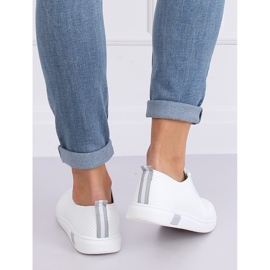 Tenisówki sznurowane biało-szare BB77 Grey białe 2