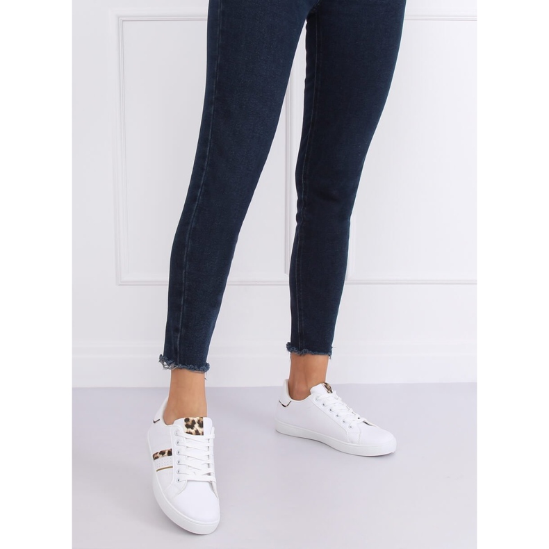 Trampki damskie białe K-388 WHITE/LEOPARD 2