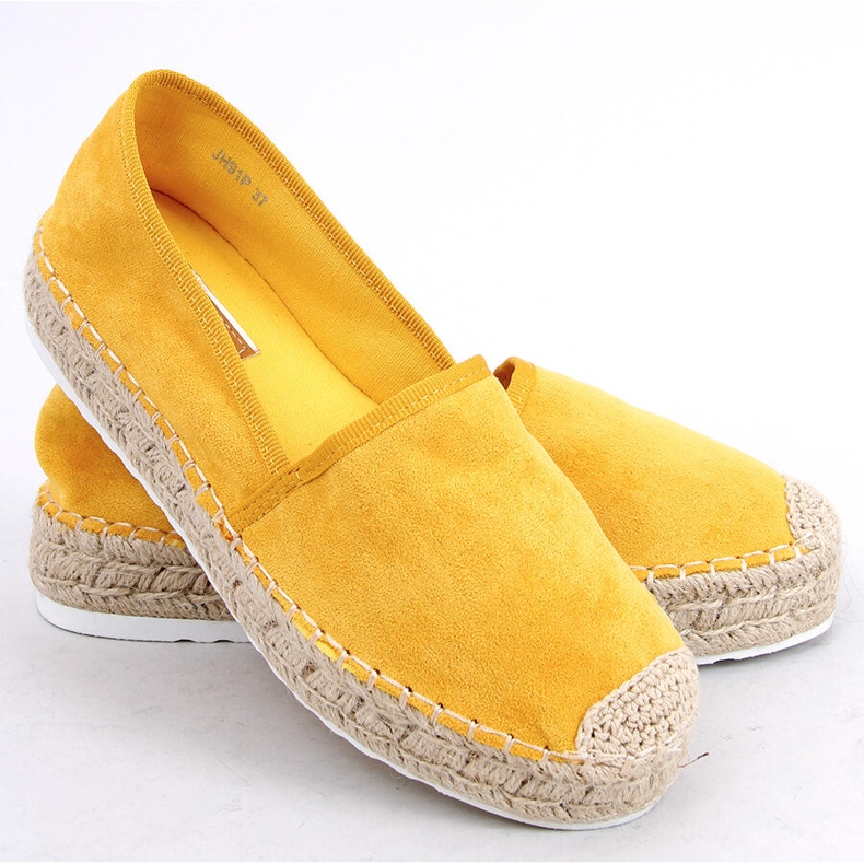 Espadryle damskie miodowe JH91P Yellow żółte 2