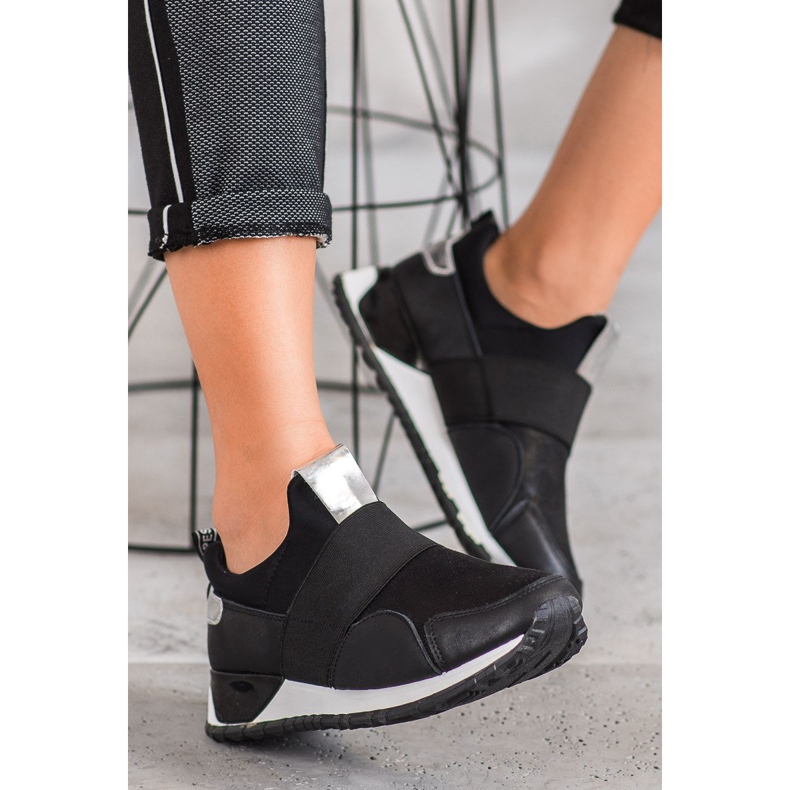 SHELOVET Wsuwane Buty Na Platformie czarne 1