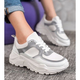 SHELOVET Klasyczne Białe Sneakersy 2