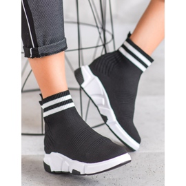 SHELOVET Wsuwane Buty Z Paskami czarne 2