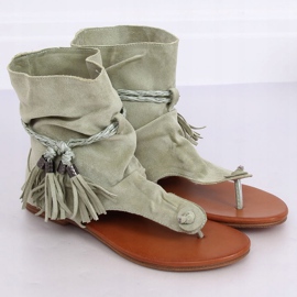 Japonki z cholewką zielone SL1011 Green 1