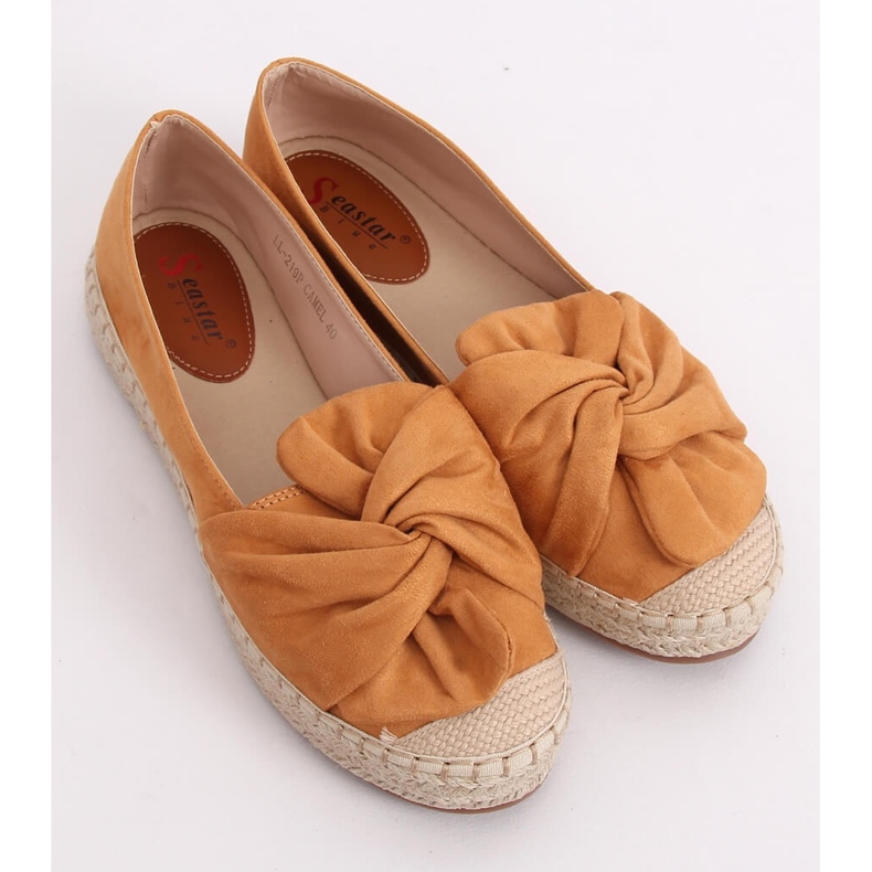 Espadryle damskie camel LL-219P Camel brązowe wielokolorowe 1