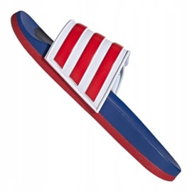 Klapki adidas Adilette Comfort Adj M EG1346 białe czerwone niebieskie 3