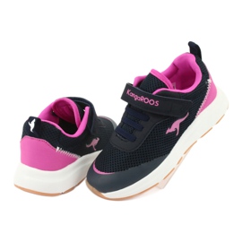 KangaROOS buty sportowe na rzepy 18507 navy/pink granatowe różowe 4