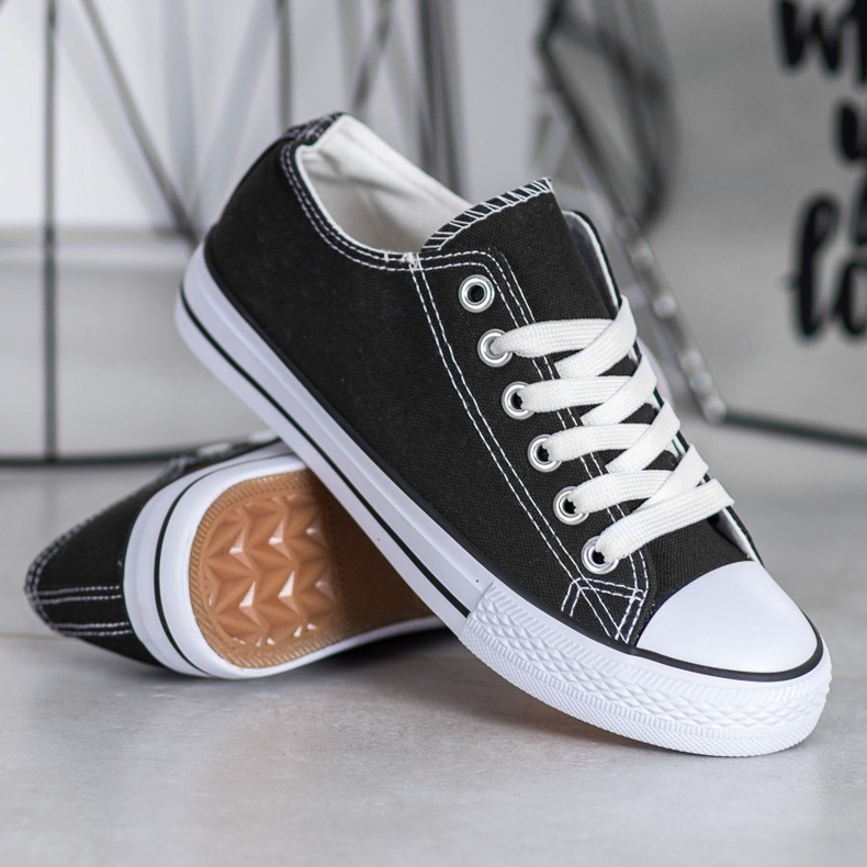 SDS Tekstylne Trampki czarne 1