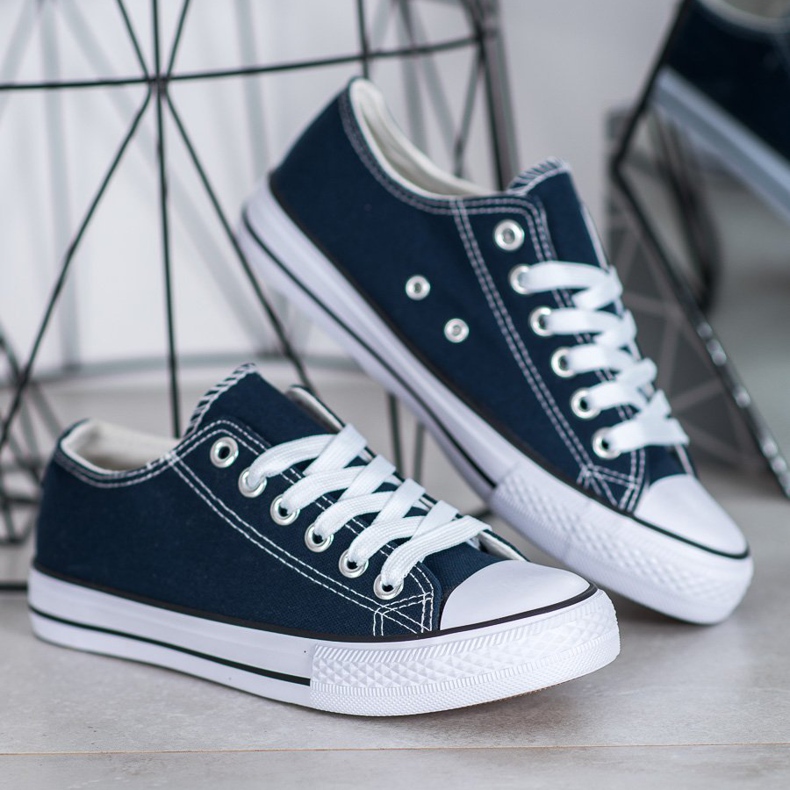 SDS Tekstylne Trampki niebieskie 1