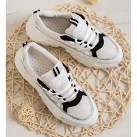 SHELOVET Stylowe Sneakersy białe 3