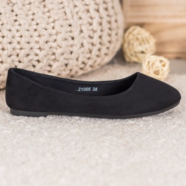 SHELOVET Wygodne Baleriny czarne 2