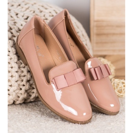 Fama Lakierowane Lordsy Z Kokardą brązowe 2