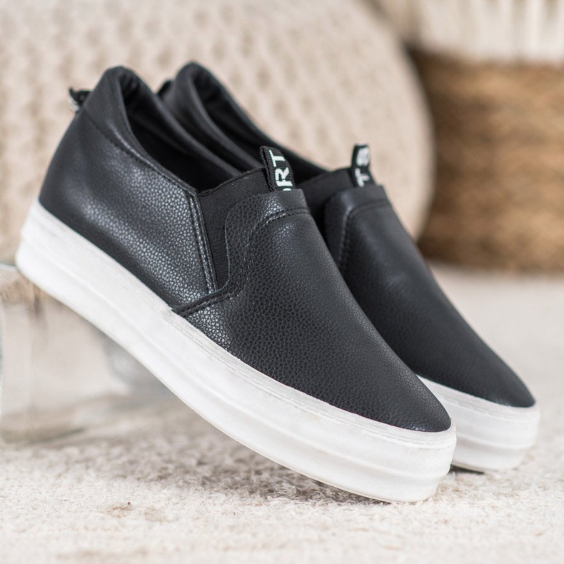 Bona Czarne Buty Slip On 1