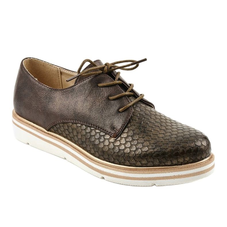 Brązowe jazzówki półbuty klasyczne TL-35 1