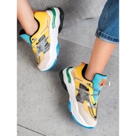 Seastar Sneakersy Fashion wielokolorowe żółte 5