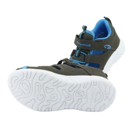 Sandałki z piętą na rzepy KangaRoos 02058 szary niebieskie szare 5