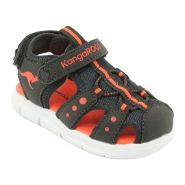 Sandałki sportowe Kangaroos 02035 pomarańczowe szare 1