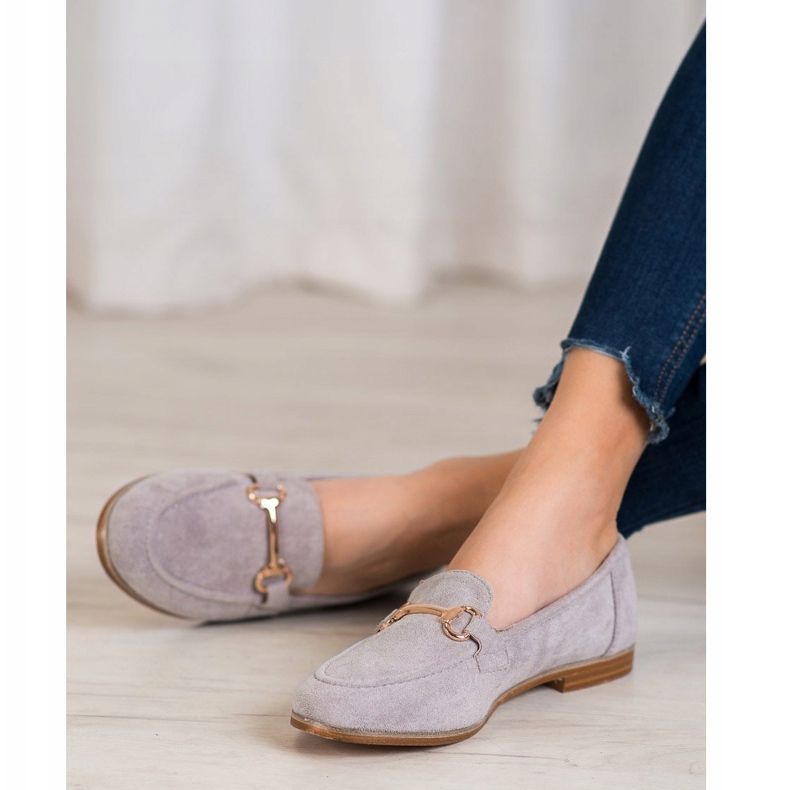 Seastar Eleganckie Buty Wsuwane szare 1