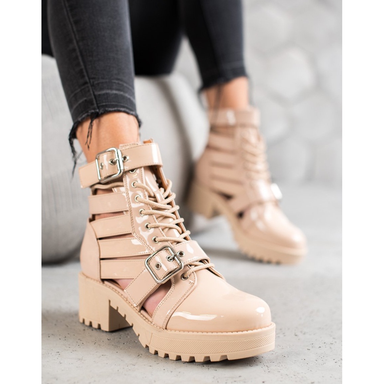 Seastar Lakierowane Botki Fashion brązowe 2