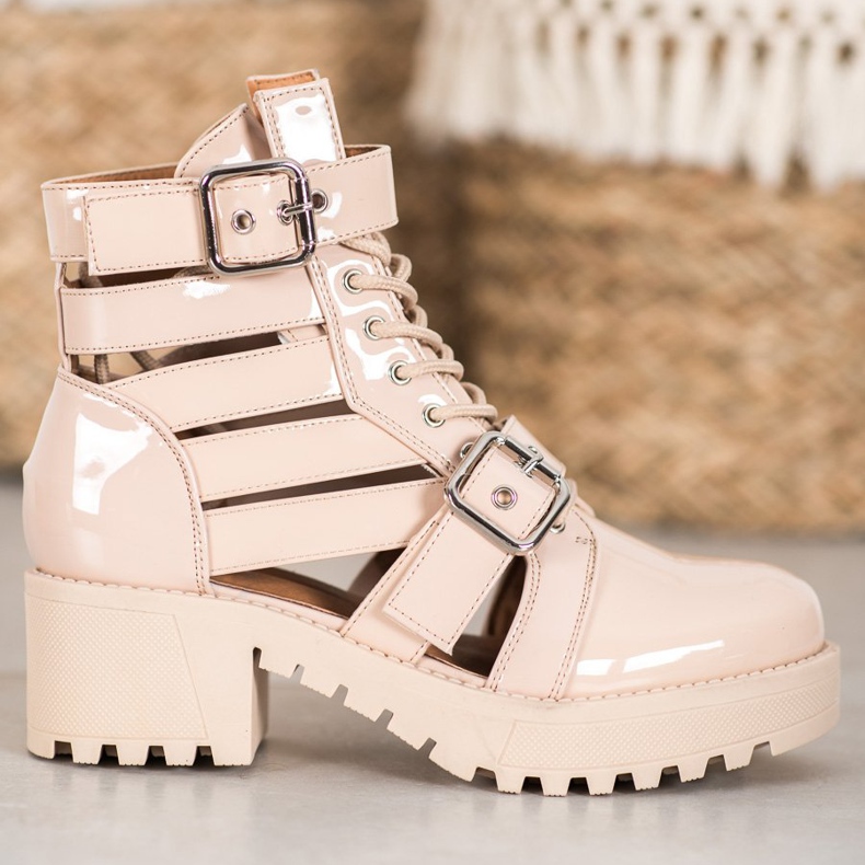 Seastar Lakierowane Botki Fashion brązowe 1