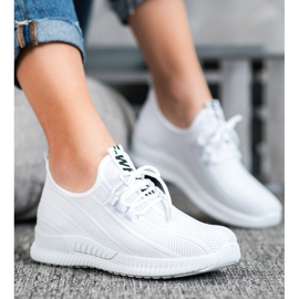 SHELOVET Białe Ażurowe Buty 1