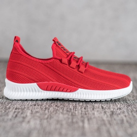 SHELOVET Czerwone Ażurowe Buty 1
