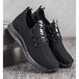 SHELOVET Czarne Ażurowe Buty 1