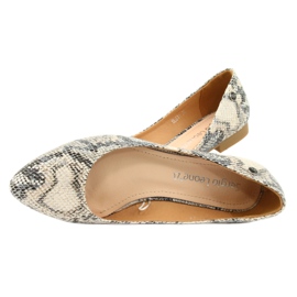 Balerinki wzór zwierzęcy Sergio Leone BL611 brązowe szare 5