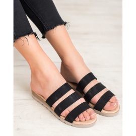 Czarne Klapki VINCEZA 2