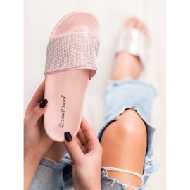 SHELOVET Klapki Na Platformie różowe 2