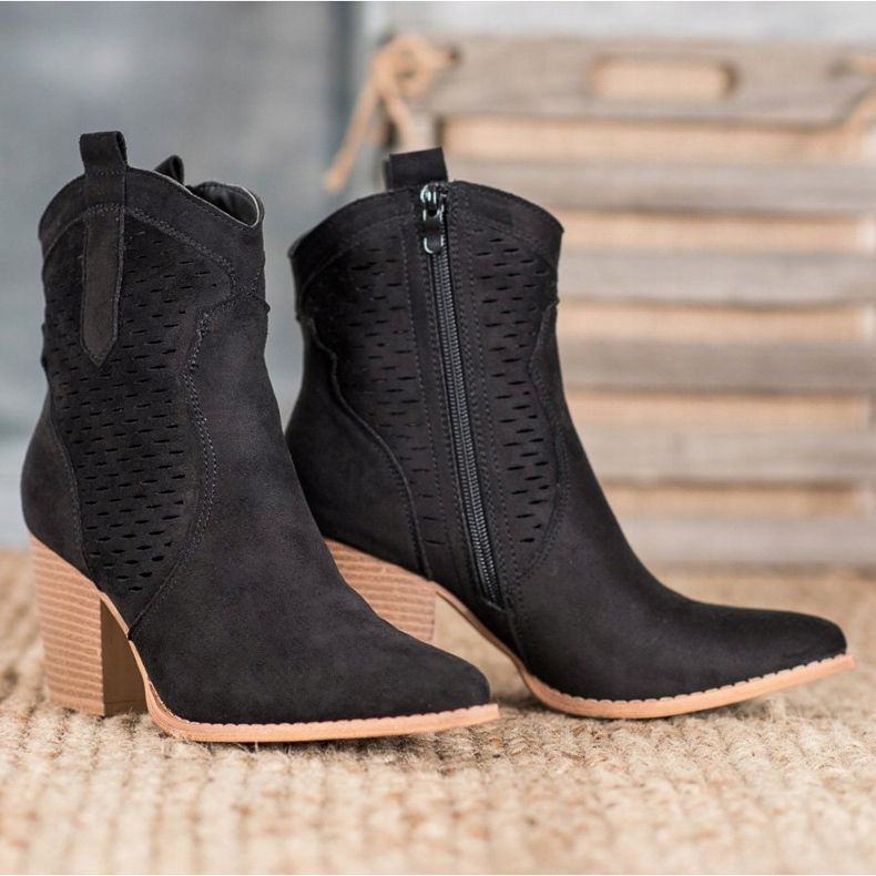 Seastar Ażurowe Kowbojki Na Słupku czarne 1