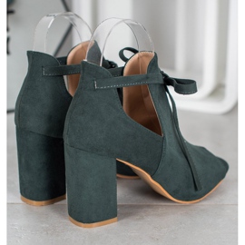 Wiązane Botki Open Toe VINCEZA zielone 2