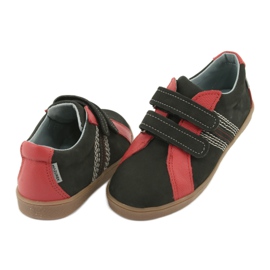 Buty chłopięce na rzepy Mazurek 1235 czarne czerwone 5