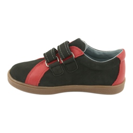Buty chłopięce na rzepy Mazurek 1235 czarne czerwone 2