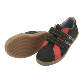 Buty chłopięce na rzepy Mazurek 1235 czarne czerwone 4
