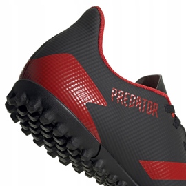 Buty piłkarskie adidas Predator 20.4 Tf EE9585 czarne czarny,czerwony 4