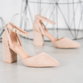 Seastar Stylowe Zamszowe Czółenka brązowe 1