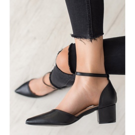 Seastar Wygodne Czółenka Na Słupku czarne 2