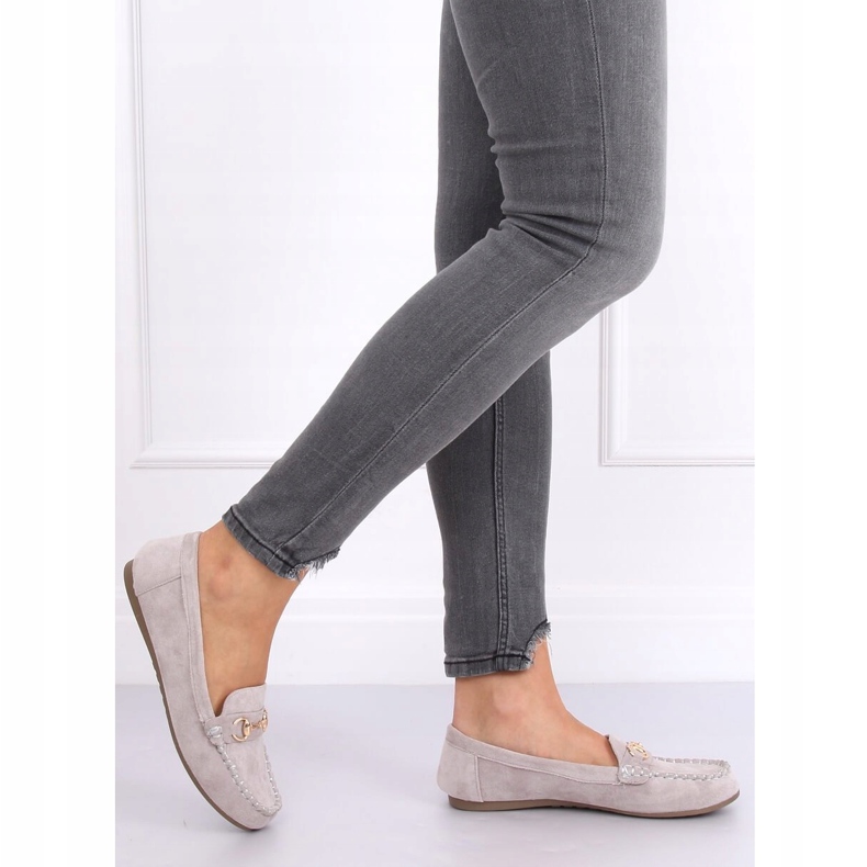 Mokasyny zamszowe szare 77-192 Grey 2