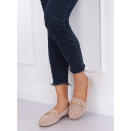 Mokasyny damskie beżowe 99-01A Beige beżowy 1