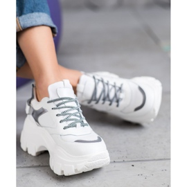 Weide Białe Sneakersy Na Platformie 3