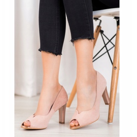 Czółenka Open Toe VINCEZA różowe 1